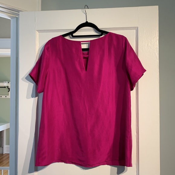 Eileen Fisher pink silk blouse - Picture 5 of 7